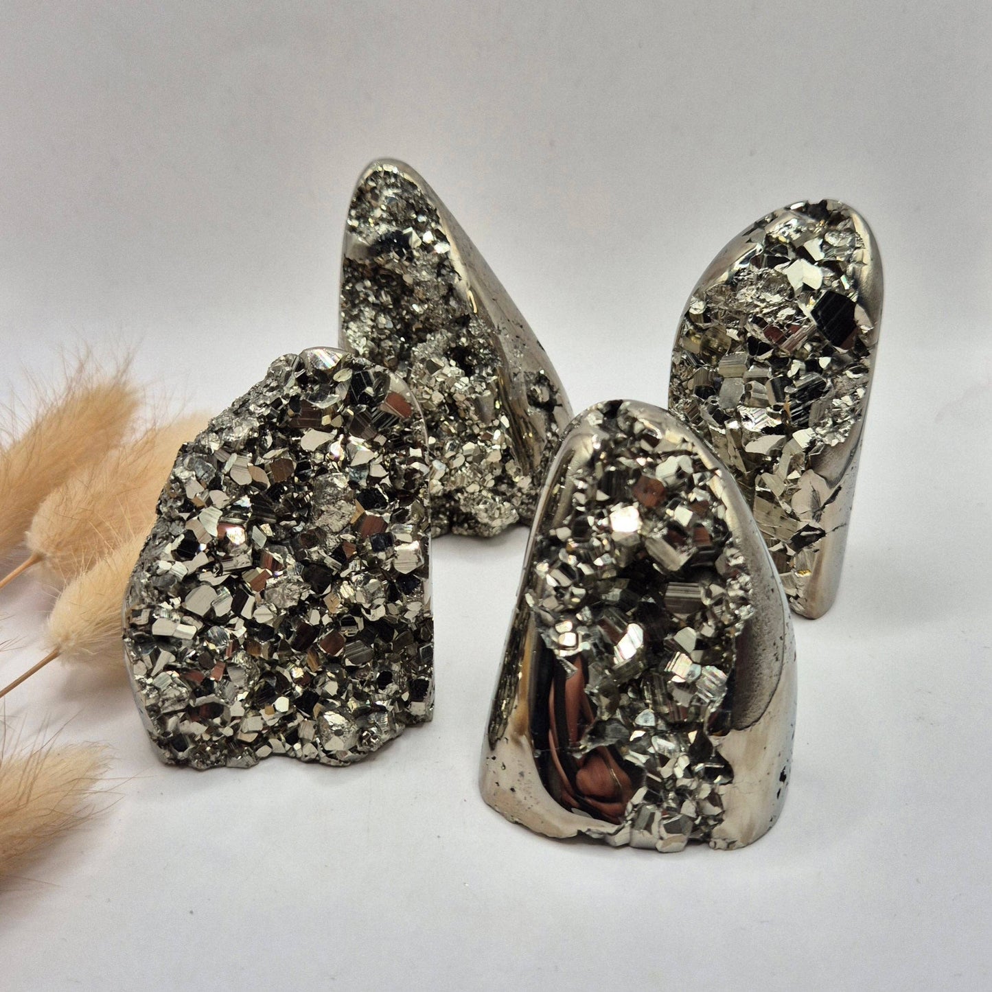 High Quality Gemstone Pyrite Freeform (172 g) – Natural Druzy & Metallic Shine: #7 133g