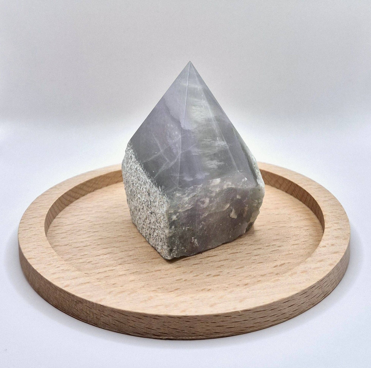 Clear Fluorite Point (Half Raw, Half Polished)