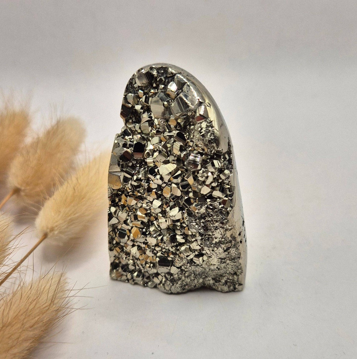 High Quality Gemstone Pyrite Freeform (172 g) – Natural Druzy & Metallic Shine: #4 146g
