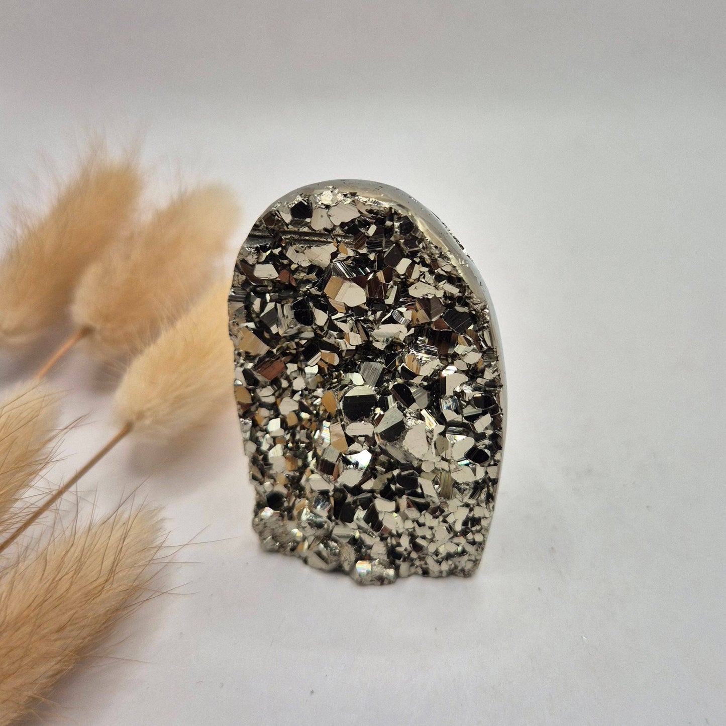 High Quality Gemstone Pyrite Freeform (172 g) – Natural Druzy & Metallic Shine: #4 146g
