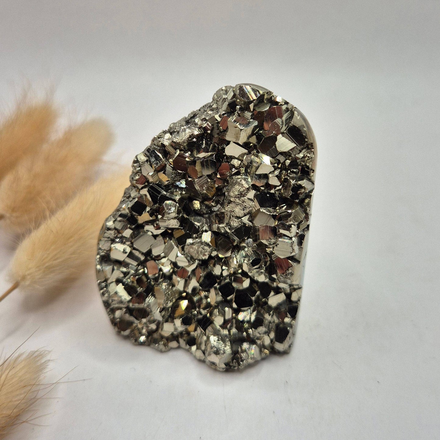 High Quality Gemstone Pyrite Freeform (172 g) – Natural Druzy & Metallic Shine: #7 133g
